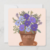 ワイオレットの2月誕生花ブーケ カード (正面)