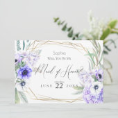 ワイオレットアネモネ あなたは私のメイドオブオナーになってくれる? 招待状 (スタンド正面)