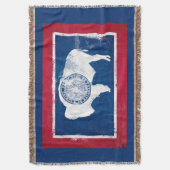 ワイオ動揺してミング州旗 スローブランケット (正面縦)