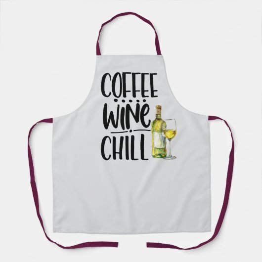 ワイカスタムンチル付き調理師コーヒーパーソナライズされた エプロン (正面)