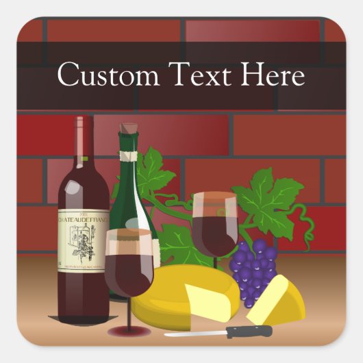 ワイカスタムンチーズテーブルシーン スクエアシール (正面)