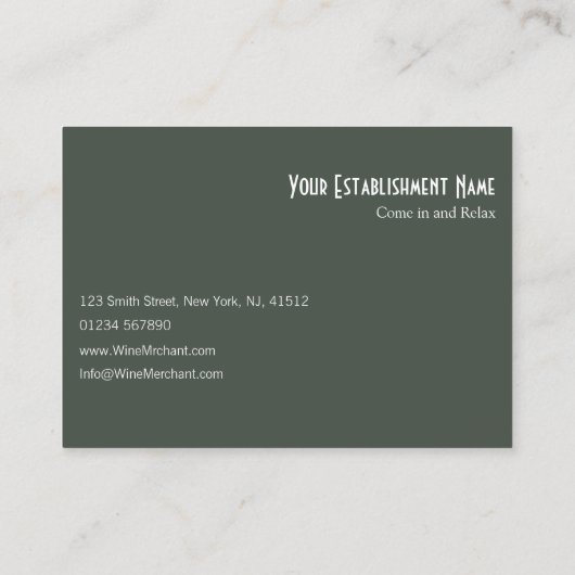 ワイカッコいいングラスの名刺に入った液体の写真 名刺 (裏面)