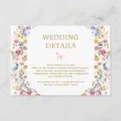 ワイカラフルルドフラワーメドウ庭園の結婚式詳細 エンクロージャーカード (正面)