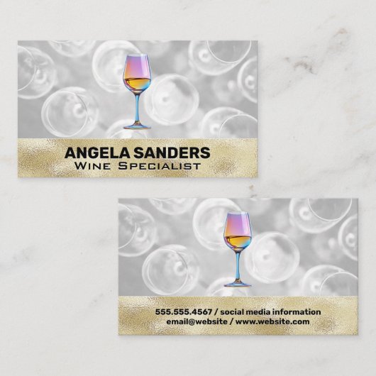 ワイカラフルングラス | トップビューグラス 名刺 (正面/裏面)