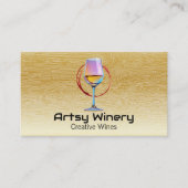 ワイカラフルングラス | 木目パターン 名刺 (正面)