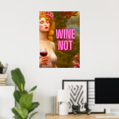 ワイカラフルンママ引用文ワインスタイルなしレトロ ポスター (ホームオフィス)