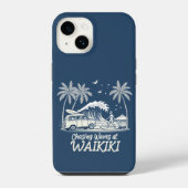 ワイキキで波を追いかけて iPhoneケース (裏面)