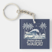 ワイキキで波を追って キーホルダー (正面)