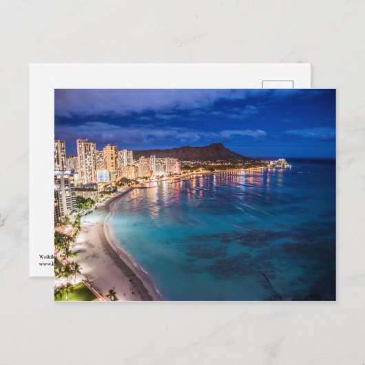 ワイキキの夜 ポストカード (正面/裏面)