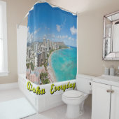 ワイキキデイアロハエブリデーコレクションシャワーカータ シャワーカーテン (インサイチュ)