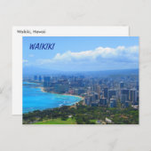 ワイキキハワイハワイハワイポストカード ポストカード (正面/裏面)