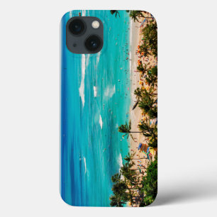 ワイキキビーチのシーンを上から撮影した写真、ホノルル2 iPhone 13ケース