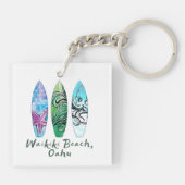 ワイキキビーチオアフウォータカラーサーフボード キーホルダー (裏面)
