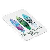 ワイキキビーチオアフウォータカラーサーフボード マグネット (右側)