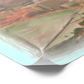 ワイキキビーチオアフ芸術的ポスター ポスター (角)