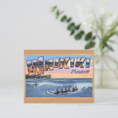 ワイキキビーチクラブヴィンテージポストカード ポストカード (スタンド正面)