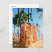 ワイキキビーチサーフボード シーズンポストカード (正面/裏面)