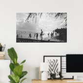 ワイキキビーチシーンアットホノルル ポスター (ホームオフィス)