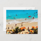 ワイキキビーチシーンホノルル ポストカード (正面/裏面)