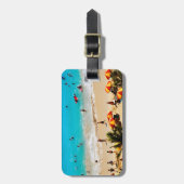 ワイキキビーチシーンホノルル ラゲッジタグ (正面縦)