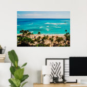 ワイキキビーチシーン，ホノルル2 ポスター (ホームオフィス)