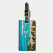 ワイキキビーチシーン，ホノルル2 ラゲッジタグ (正面縦)