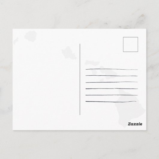 ワイキキビーチハワイヴィンテージパームツリーズ土産 ポストカード (裏面)