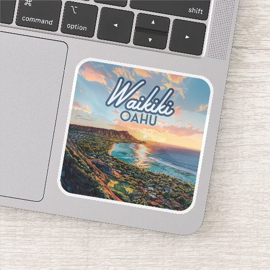 ワイキキビーチホノルルオアフハワイレトロ シール (詳細)