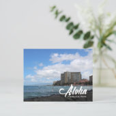 ワイキキビーチホノルルハワイ葉書 ポストカード (スタンド正面)