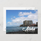 ワイキキビーチホノルルハワイ葉書 ポストカード (正面/裏面)