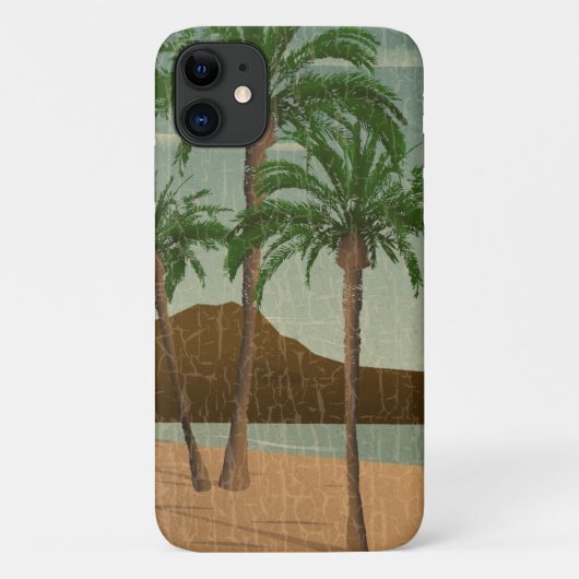 ワイキキビーチヴィンテージ動揺してはがき Case-Mate iPhoneケース (裏面)