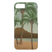 ワイキキビーチヴィンテージ動揺してハガキ Case-Mate iPhoneケース (裏面)