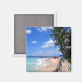 ワイキキビーチ，オアフ，ハワイ マグネット (正面/裏面)