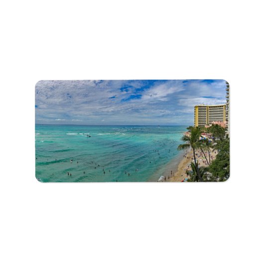 ワイキキビーチ ラベル (正面)