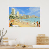 ワイキキホノルルハワイファインアートプリント ポスター (キッチン)