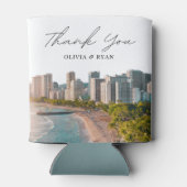 ワイキキ結婚式の引き出物カスタムハワイビーチ 缶クーラー (裏面)