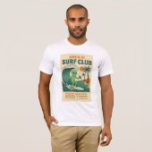 ワイキキ エリア51 サーフクラブ ロズウェル エイリアン 1950年代 Tシャツ (正面フル)