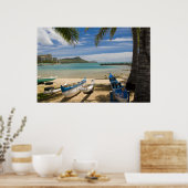 ワイキキ_ダイヤモンドヘッド ポスター (キッチン)