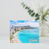 ワイキキ,ハワイ,統一された州 シーズンポストカード (スタンド正面)