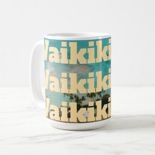 ワイキキ, ホノルル, オアフ島, ハワイ コーヒーマグカップ (正面左)