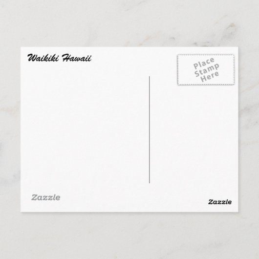 ワイキキ ポストカード (裏面)