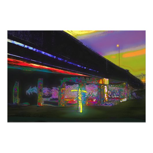 ワイケハム通りブリッジグラフィティ フォトプリント            (正面)