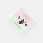 ワイケリーかわいいグリーンウィッチハロウィーン誕生日 スタンダードカクテルナプキン (角)