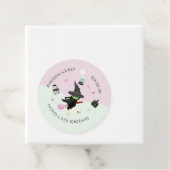 ワイケリーかわいいグリーンウィッチハロウィーン誕生日 フェイバータグ (インサイチュ)