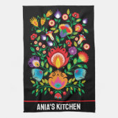 ワイシナンキの夜の花びら交響曲 キッチンタオル (縦)