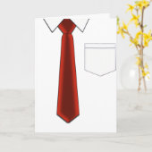 ワイシャツおよびタイの父の日カード カード (黄色い花)