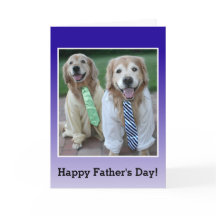 ワイシャツとネクタイの父の日のゴールデンレトリバー