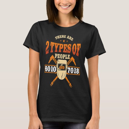 ワイシャツのおもしろい背中に溶接画像をプレゼントする溶接機 Tシャツ (正面)