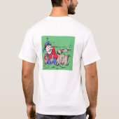 ワイシャツのまわりでゴルフをすること Tシャツ (裏面)