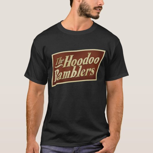 ワイシャツの暗い前部- hoodooのブラブラ歩く人だけ tシャツ (正面)